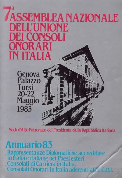 Copertina Annuario Diplomatico Consolare 1983