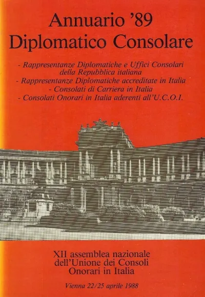 Copertina Annuario Diplomatico Consolare 1989